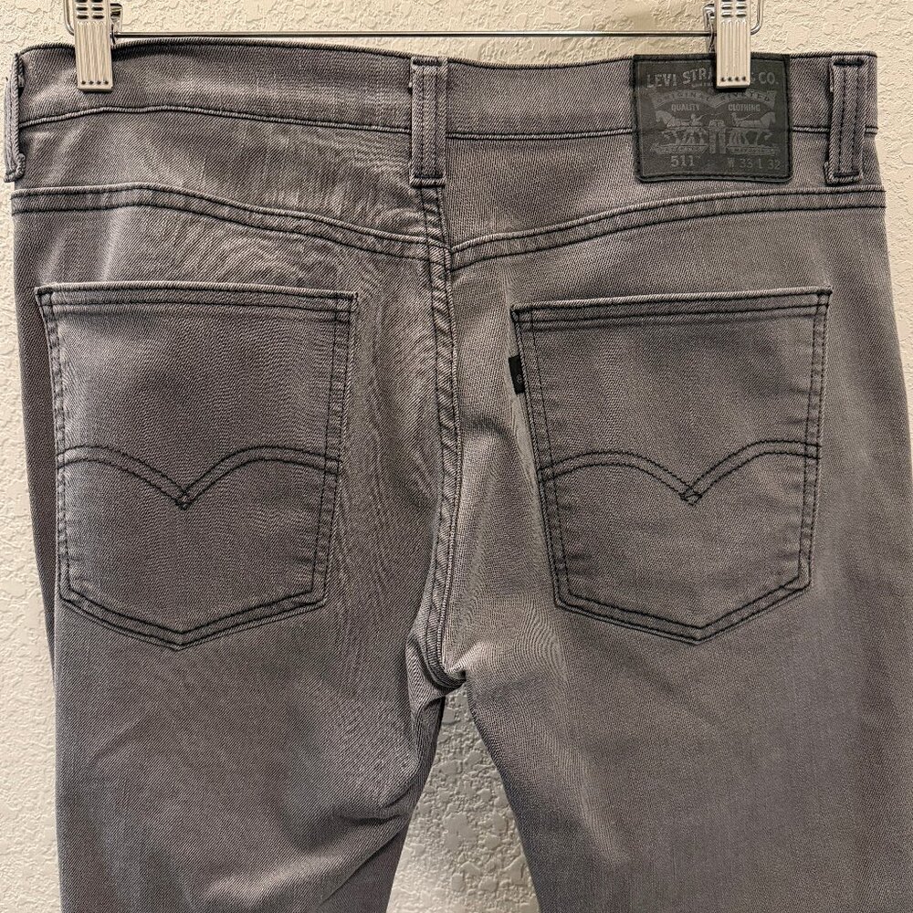 Levi's 511 33x32 Slim Grey Pants Black Label